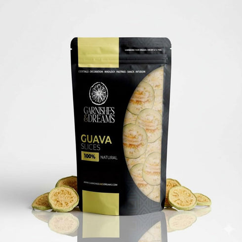Garnishes & Dreams Dehydrated & Dried Guava Slices (10oz) Natural Tropical Fruit