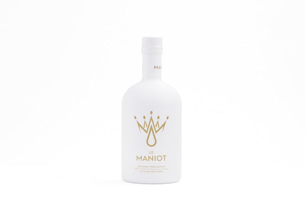 Le Maniot Extra Virgin Olive Oil, 500mL, Glass Bottle, Family-Owned, Complex Robust Flavor, Cold