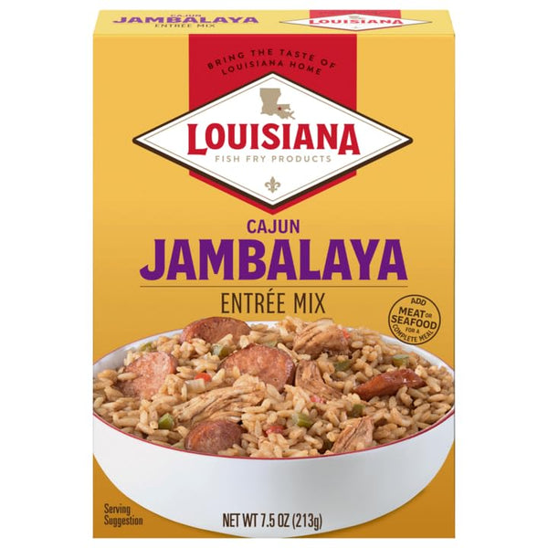 Louisiana Fish Fry Products Cajun Jambalaya Entree Mix, 8 oz (Pack of