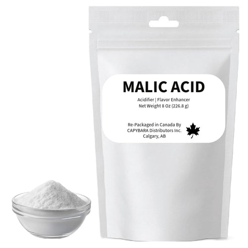 CAPYBARA Distributors Inc. Malic Acid Food Grade - 8 Oz (226.8 g) - Used In