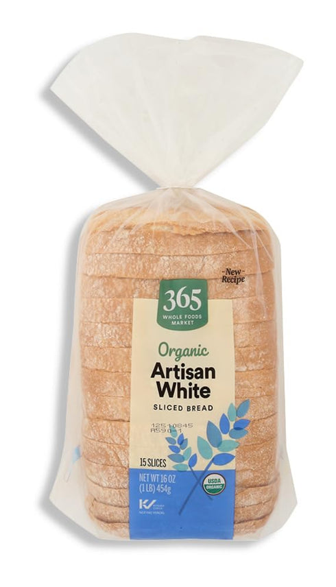 365 by Whole Foods Market Organic White Artisan Bread, 16 OZ