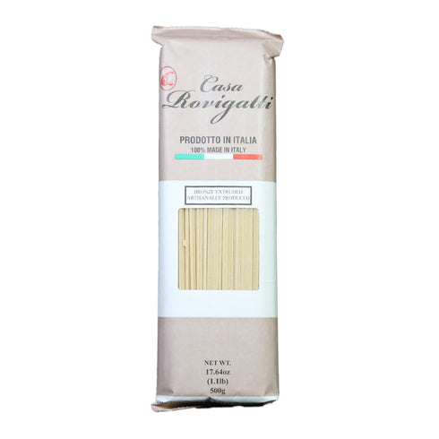 17.64 oz (500g), 4 Pack Casa Rovigatti Fettuccelle, Italian Bronze Extruded Pasta, Artisanally Produced