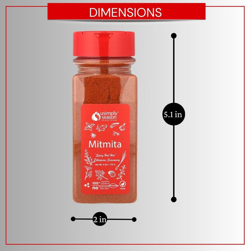 6oz USimplySeason Mitmita Spice, - Fiery Ethiopian Blend for Meat & Lentils - All-Natural, Vegan, Non-GMO, Crafted