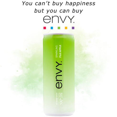 100% 8oz 24) Envy Sparkling Fruit Juice, Fuji Apple (Case