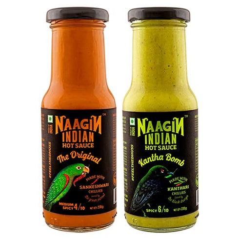 Naagin Indian Hot Sauce Combo (The Original x 1, Kantha Bomb x