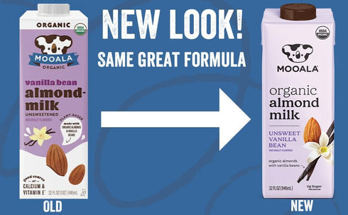 32 oz (Pack 6) Mooala Organic Vanilla Bean Almond Milk Unsweetened fl of Shelf-Stable, Lactose Free, Gluten-Free