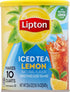 10 Lipton Lemon Iced Tea Mix, Sweetened, Makes Quarts