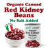14 oz (Pack 4) Food to Live Organic Italian Red Kidney Beans, of Unsalted, Non-GMO, Vegan. Ready to Eat. Perfect