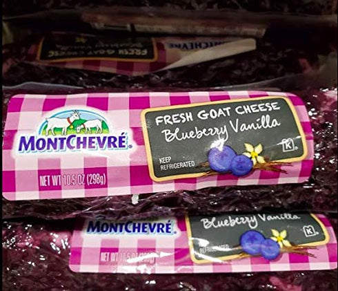 Montchevre 2 pack of 10.5 oz Fresh Goat Cheese with Blueberry Vanilla -Kosher
