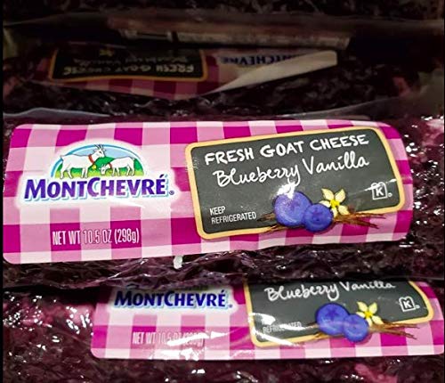 Montchevre 2 pack of 10.5 oz Fresh Goat Cheese with Blueberry Vanilla -Kosher