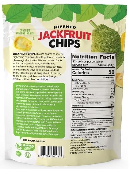 Generic 13 Jackfruit Chips, Net Weight Ounce - Gluten-Free, No Added Sugar, No Artificial Ingredients