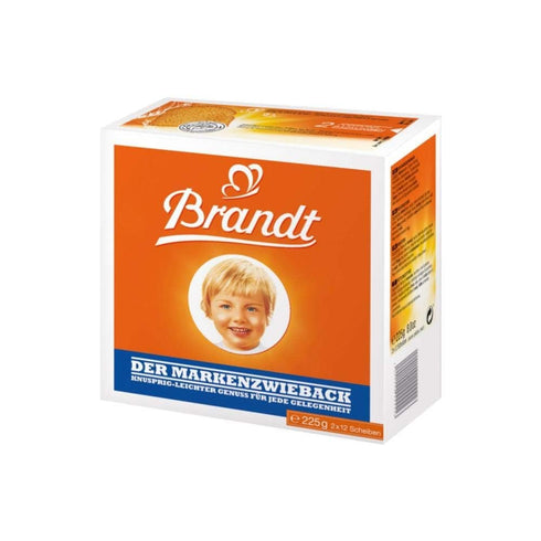 Brandt 8 oz Zwieback Rusk | Sweetened Crispy Bread | Perfect for Teething Children | Enjoy With Sweet or Savory