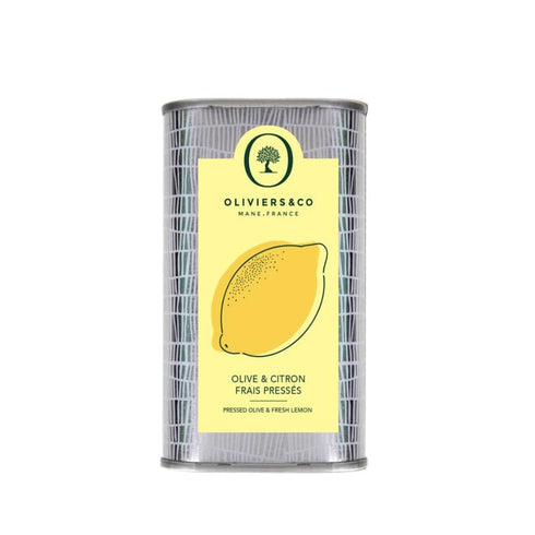 Cold Pressed Lemon Olive Oil by Oliviers & Co, Extra Virgin with Fresh Whole Lemons, 8.4 Fl Oz