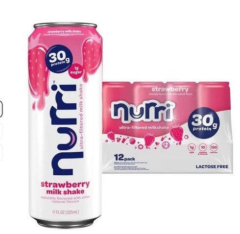 nurri - 30g Protein Ultra Filtered Milk Shake Strawberry - Lactose Free, Low
