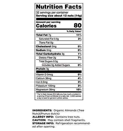 1 Terrasoul Superfoods Raw Unpasteurized Organic Almonds (Sproutable), Pound