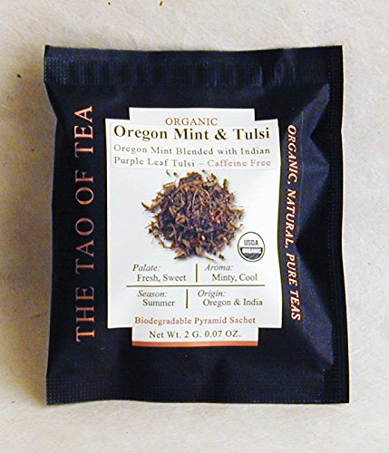 The Tao of Tea Oregon Mint & Tulsi Box - 15 Pyramid Sachets