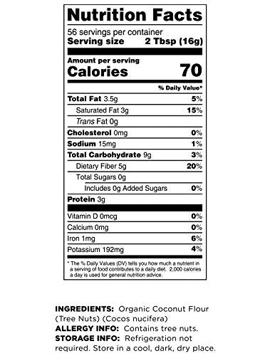 4 Lbs Terrasoul Superfoods Organic Coconut Flour, - Gluten-Free | Unrefined | Fine Texture | Premium Quality
