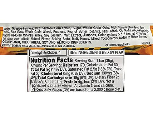 SN42067 1.2oz, 16/BX, Nature Valley Nut Granola Bars, Sweet/Salty, Peanut