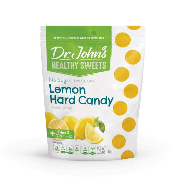 Dr. John’s Sugar Free Candy, Healthy Hard Candy, Zero Sugar, Low Calorie, Keto Friendly, Vegan, Lemon Flavor, 24 Count