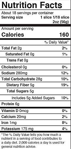 2lb 5g 6 (2 Jim's Amazing Bread/Sliced Whole Cell Wheat Bread / Gluten Inactive / of Fiber/ All-Natural