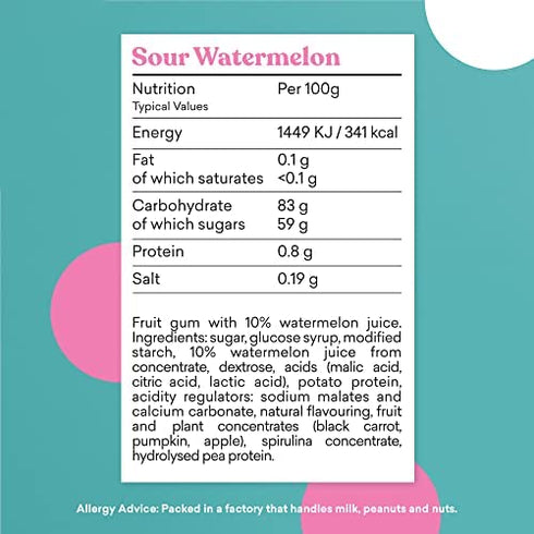 140g (Pack 2) Candy Kittens Sour Watermelon Gourmet Sweets Bag