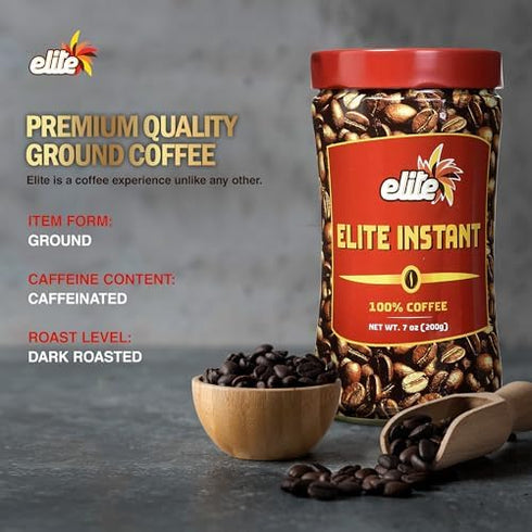 7oz (3 Pack) Elite Instant Coffee, | Rich & Aromatic, Product of Israel, Kosher excluding Passover