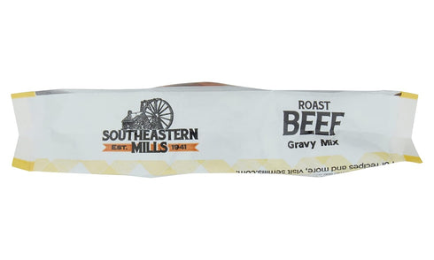 Southeastern Mills 3 4.5 (Pack 4) Gravy Mix, Roast Beef Gravy Mix, Custom Blend of Spices & Seasonings, Makes Cups