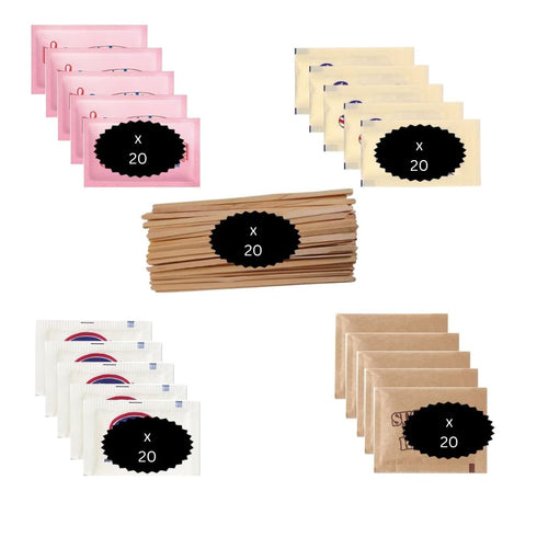 EliteWare Sugar Assortment Packets | Premium Sugar and Sweetener Assortment Packets Variety Pack