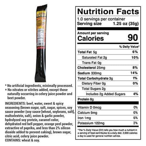 1.25oz 2 PACK Sweet & Spicy Beef Stick