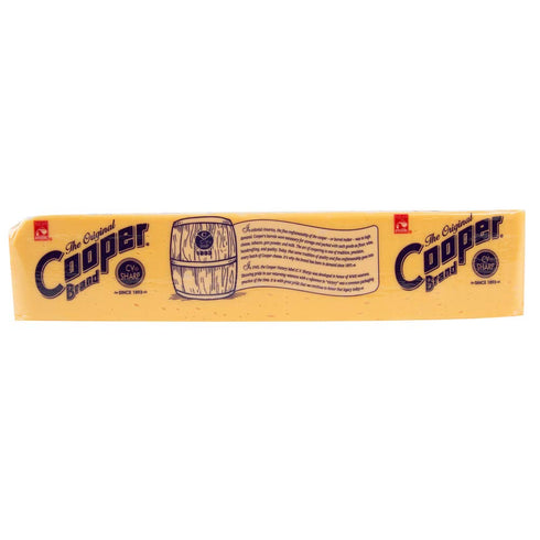 5 lb. Cooper Cheese CV Sharp Yellow American Cheese - Solid Block