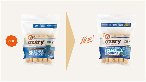 Ozery 12 Pack 6 Bakery Blueberry Muffin Snacking Rounds, Allergen Free, Vegan, Made with Real Fruit, Snack Buns, Buns