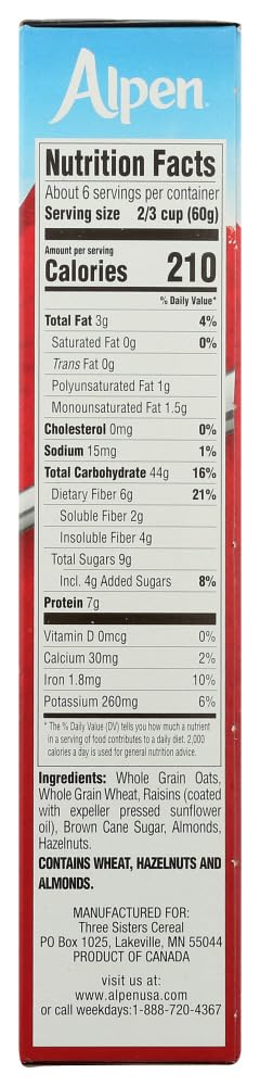 14 (Pack 6) Alpen Muesli Cereal, Original, Ounce of by Alpen