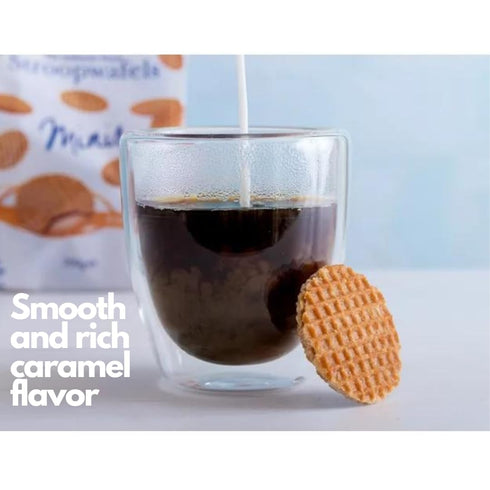 ATREVO 30 Count, Stroopwafel Caramel Mini Individually Wrapped Dutch Waffle Cookies, Holiday Office Snacks, Coworker