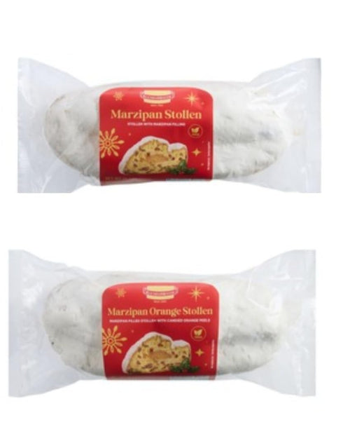 Generic Marzipan Stollen and Orange Marzipan Stollen German Xmas Tradition Fruitcake Bread 17.6