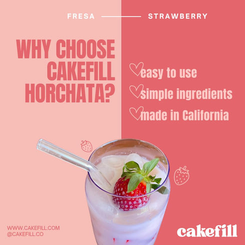 Generic 14 Cakefill Strawberry Horchata, Instant Beverage Mix, Ounce