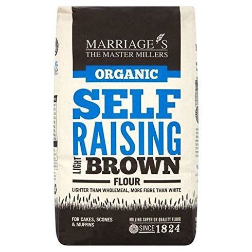 W & H Marriage Marriage's Organic Light Brown Self Raising Flour 1kg