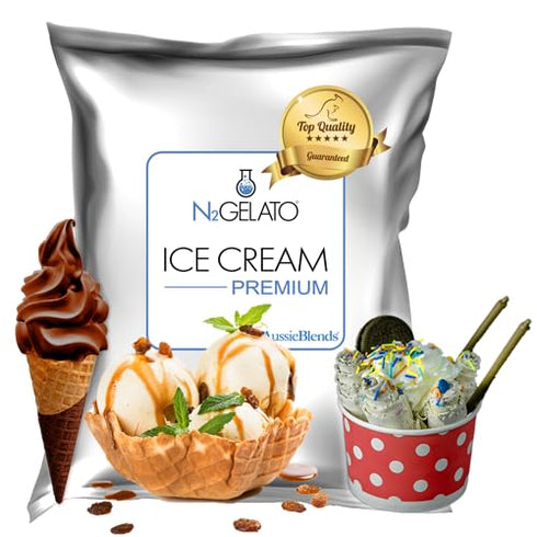 AussieBlends Premium Ice Cream Mix For Soft Serve, Rolled Ice Cream, Gelato,