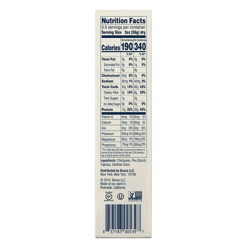 Banza Wheels Pasta - Gluten Free, High Protein, Lower Carb Pasta, 8oz