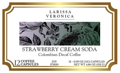 Larissa Veronica (12 575820) 3 Pack Strawberry Cream Soda Colombian Decaf Coffee (Single Serve K-Cup Pods) (Gourmet