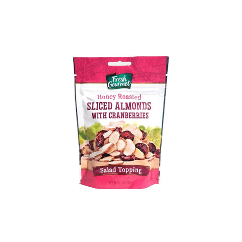 3.5 (Pack 2) Fresh Gourmet Honey Roasted Sliced Almonds & Cranberries Ounce