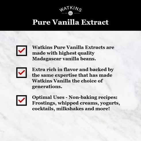 2 oz. 1-Pack Watkins Organic Pure Vanilla Bean Paste, Non-GMO, Kosher, Bottle