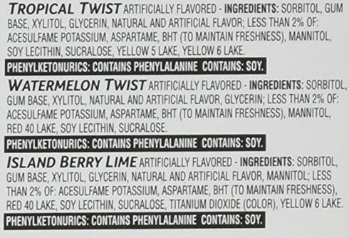 280 (20 Packs -14 Trident Sugar Free Gum Fruit Variety Total Sticks Sticks)