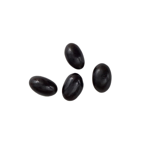 3 Black Jelly Beans, Pound Bulk Bag, Black Licorice Flavor, The Hampton Popcorn & Candy Company
