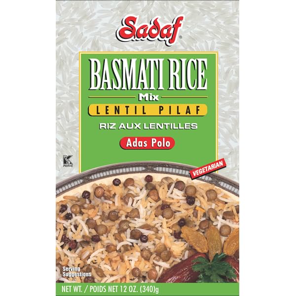 Sadaf Adas Polo - Lentil Basmati Rice Pilaf Mix - Traditional Middle