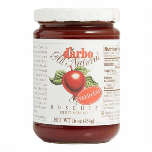 Darbo d'arbo All Natural Seedless Rosehip Fruit Spread, 16 Ounce