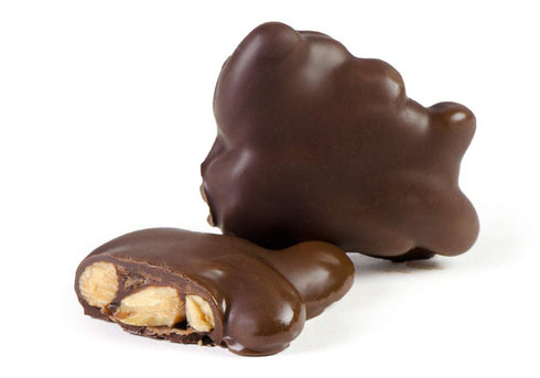 Box of Caramel Chocolate Covered Nuts - Assorted Variety of Chocolate Nuts, Pecan Patties, Almond, Cashew Clusters