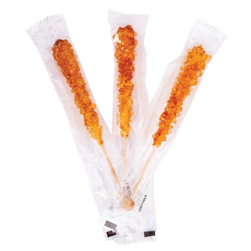 (24ct, Bayside Candy Rock Candy Wrapped Sticks Assorted and Individual Flavors Old-Fashioned Sugar Crystal on a Stick