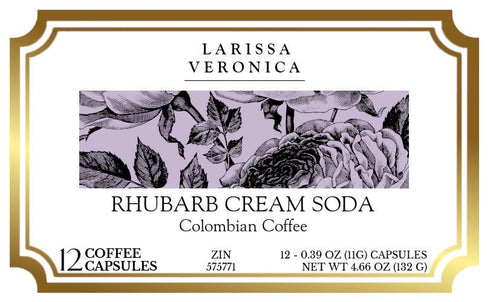 Larissa Veronica (12 575771) 3 Pack Rhubarb Cream Soda Colombian Coffee (Single Serve K-Cup Pods) (Gourmet, Naturally