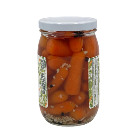 -17 Oz The Carrots | Pickled Roasted Carrots - Crisp, Mildly Sweet & Tangy Snack Gourmet Pickled Vegetables for Salads