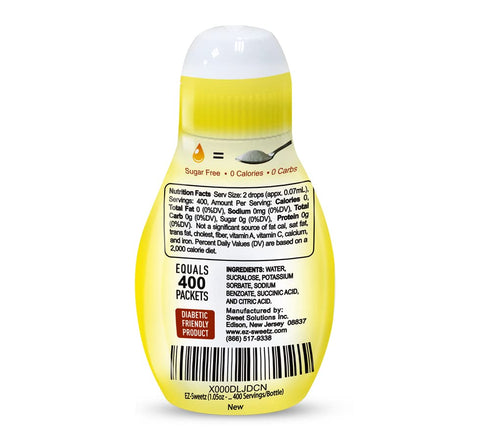 EZ-Sweetz Liquid Sweetener (2 Pack 1.05oz - 400 Servings/Bottle)